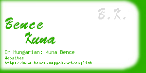 bence kuna business card